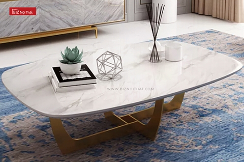 Bàn Trà Phòng Khách Mặt Đá Marble-8104