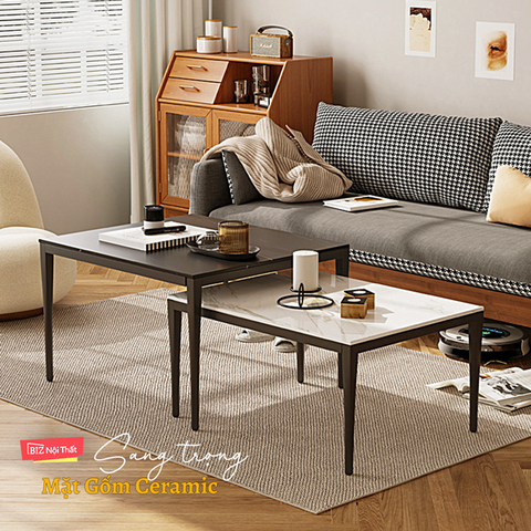 Bộ Bàn Trà Thông Minh Mặt Đá Marble C8120