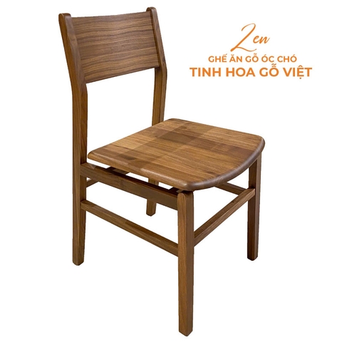 Ghế Ăn Gỗ Óc Chó Mặt Gỗ Zen