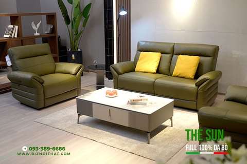 Sofa Thông Minh THE SUN Full 100% da thật - Ghế Sofa chỉnh điện Nhập Khẩu nguyên chiếc từ Malaysia