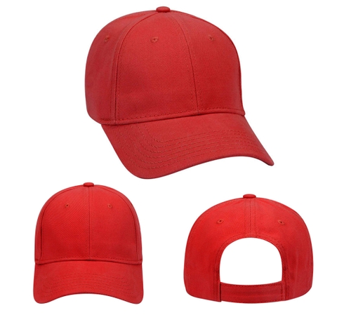 Mũ lưỡi trai trơn Basic-đỏ
