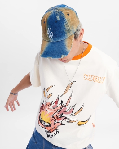 Nón lưỡi trai Denim xanh loang