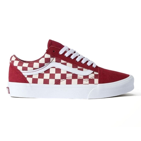 Giày VANS OLD SKOOL CHECKERBOARD RED/WHITE