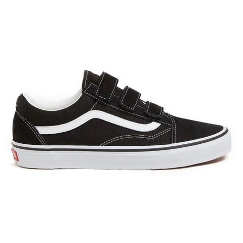 Giày VANS OLD SKOOL HOOK AND LOOP (SUEDE/CANVAS) BLACK/TRUE WHITE