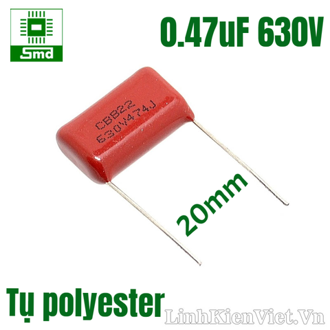 Tụ polyester 474 - 0.47uF 630V (20mm)