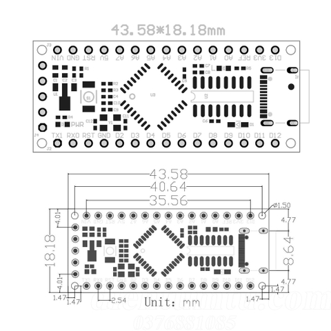 Mạch Arduino Nano V3.0 (LGT8F328P) cổng TYPE-C thay thế Arduino Nano 328