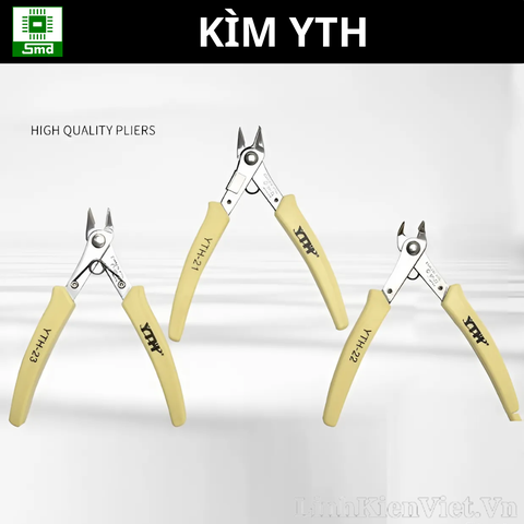 Kìm cắt chân linh kiện thép không gỉ YTH đầu thẳng cong các loại