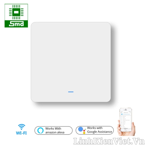 Công tắc zigbee - Tuya size 86 (Mặt vuông) 1 nút màu trắng