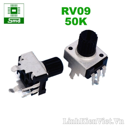 Triết áp đứng RV09 (chuôi ngắn 7.5mm) - 50K