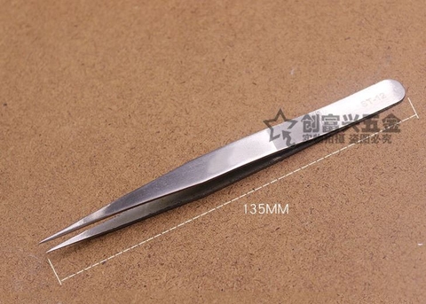 Nhíp gắp bằng thép cứng không gỉ (màu trắng )