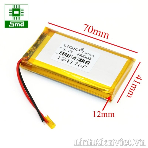 Pin lithium 124170 4800mAh 3.7V