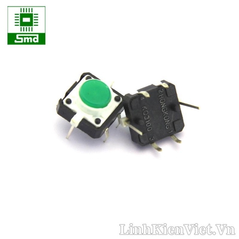 Phím bấm 12x12x7mm có đèn (Green)