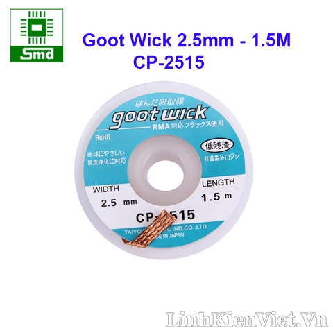 Dây hút thiếc Goot Wick 2.5mm - 1.5M (CP-2515)