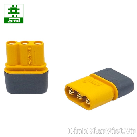 Jack cắm MR30 3 chấu chất lượng cao có nắp chụp bảo vệ
