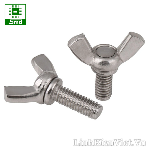 Bu Lông M3 Tai Hồng Tán chuồn INOX 304