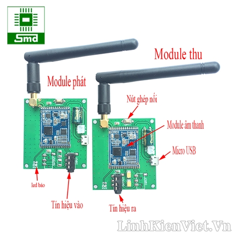 Module phát âm thanh wifi 2.4G Stereo