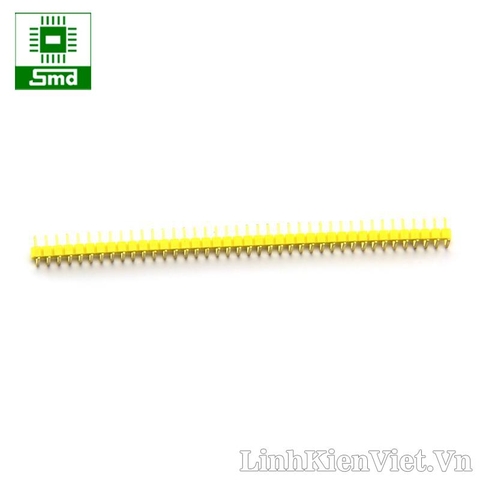 Pin header đơn đực cong 1x40 2.54mm (Màu vàng)