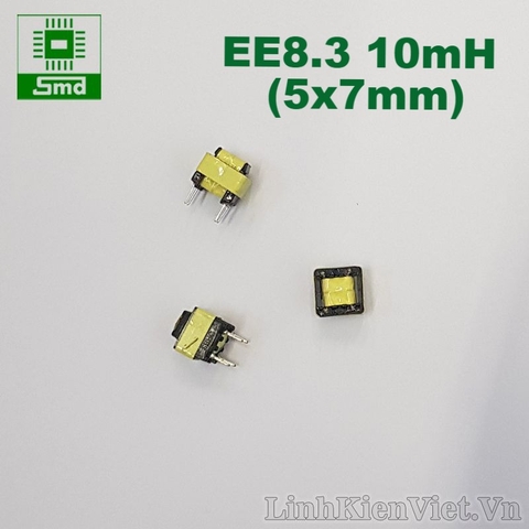 Cuộn lọc EE8.3 10mH lõi đồng 0.15mm (5x7mm)