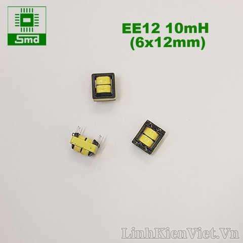 Cuộn lọc EE12 10mH lõi đồng 0.23mm (6x12mm)