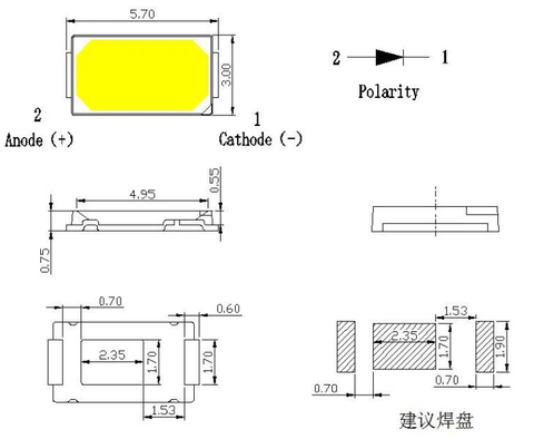 Gói 5c - Led 5730 / 5630 0.2W các màu