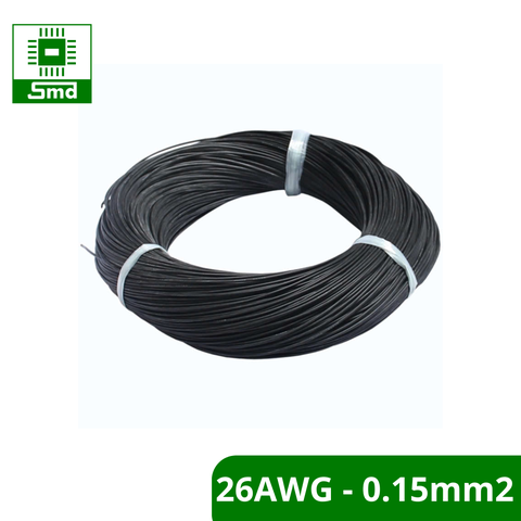 Dây Silicon Đen chịu nhiệt loại nhỏ(26AWG - 0.15mm2) chống cháy, chịu dòng cao