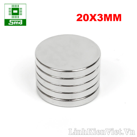 Nam châm đất hiếm 20x3mm