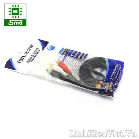 Dây loa 3.5mm ra 2 AV dài 1.8m (1-2)