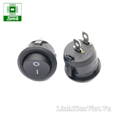 Công tắc Bập bênh KCD1-105-2P Không đèn (Tròn 20mm)