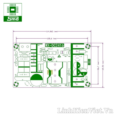 Module nguồn xung 150W 220V AC- DC (24V, 6A)