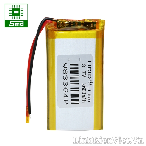 Pin lithium 983364P 2600mAh 3.7V