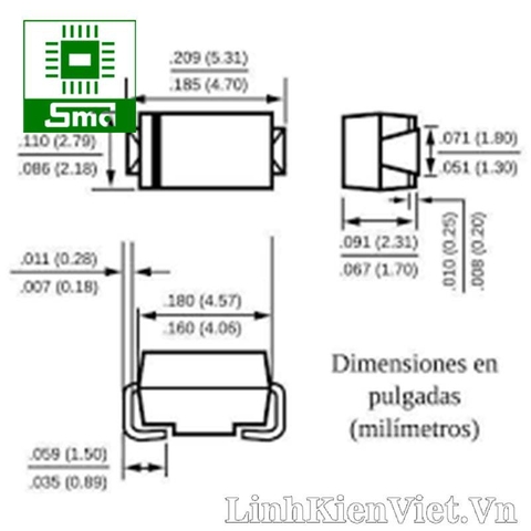 1N4001-M1 1A50V SMD(4*2.5)