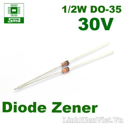 Diode Zener 30V 1/2W DIP(DO-35 Glass)