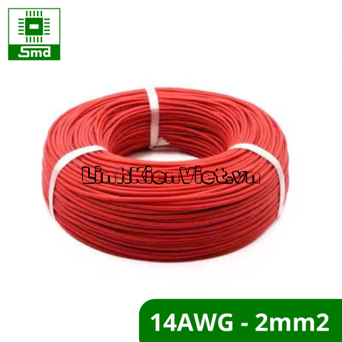 Dây Silicon đỏ chịu nhiệt loại nhỏ(14AWG - 2mm2) chống cháy, chịu dòng cao