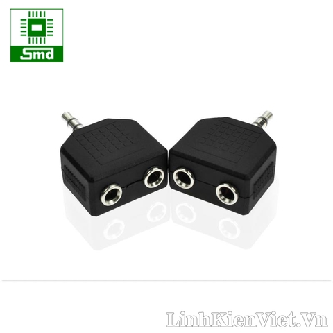 Jack Audio đực 3.5mm hai đầu ra cái 3.5