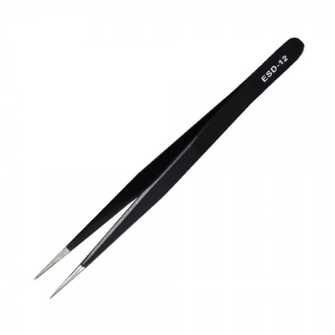 Nhíp gắp linh kiện ESD ( Màu đen) - ESD - 12 Thẳng