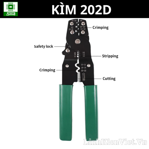 Kìm Bấm Cốt cose càng cua cắt dây HS-202B HS-202D Đa Năng 4 Trong 1