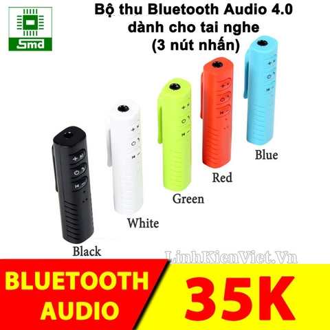 Bộ thu Bluetooth Audio 4.0 dành cho tai nghe (3 nút nhấn)
