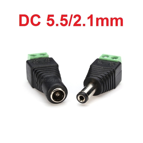 Jack nối Nguồn DC 5.5x2.1mm 1 cặp Đực / Cái