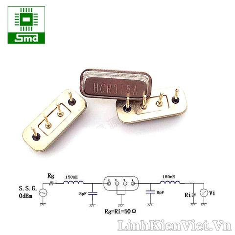 Thạch anh RF315 F11 4 chân 315Mhz crystall