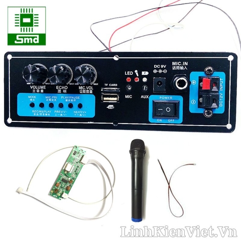 Mạch loa kéo giá rẻ 80W 335A + 1 Mic không dây