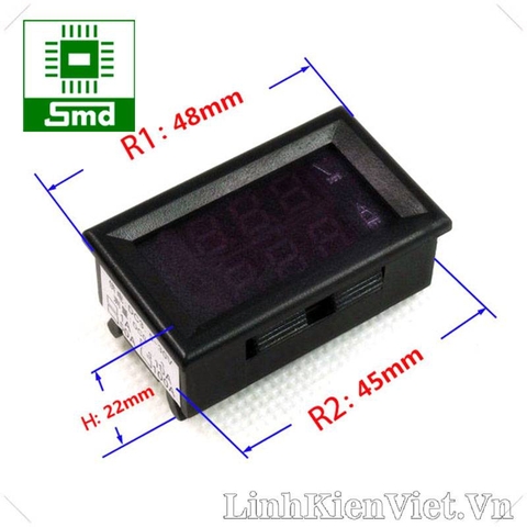 Đồng hồ led đo dòng, áp (0-100V 10A)
