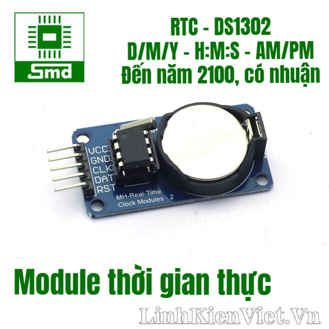 Module DS1302, Mô đun thời Gian Thực RTC DS1302 kèm pin CR2032