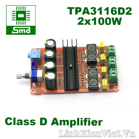 Mạch khuếch đại âm thanh classD 2x100W TPA3116D2