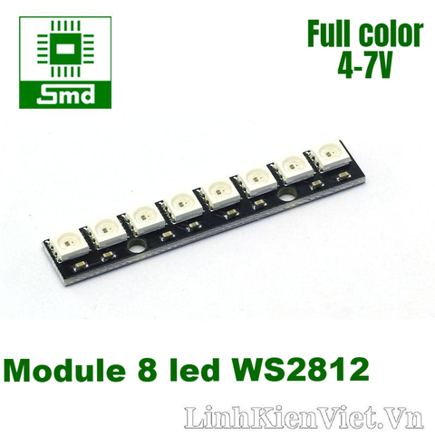 Module 8 Led RGB WS2812 (Thẳng)