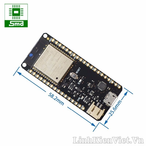 Module Wifi Bluetooth Wemos D1 V1.0.0 ESP32 CP2104 (tích hợp mạch sạc pin lithium)