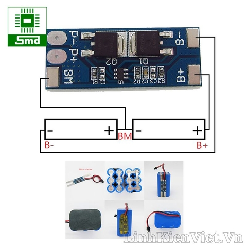 Mạch bảo vệ pin lithium 18650 2S 8.4V 15A_A18-4