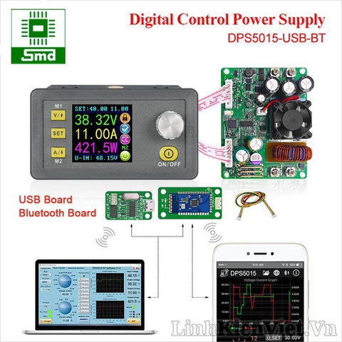 DPS5015 Communication Constant Voltage Current Step Down Digital Power Supply (DPS5015-USB with bluetooth)