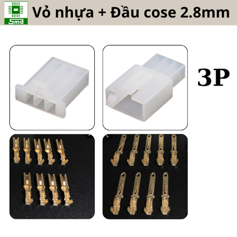 Cặp chân cắm Cos Xe máy 2.8mm 3P + đầu cose