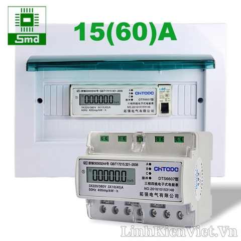 Công tơ điện tử 3 pha DTS7026 50Hz 15(60)A