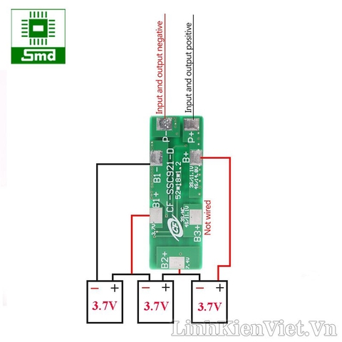 Mạch Bảo Vệ Pin Lithium 18650 3S 12.6V 6A